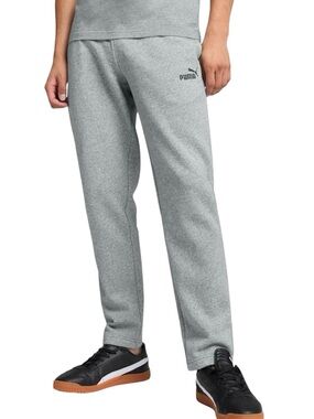 Puma Essentials Logo Medium Heather Gray Fleece Joggers